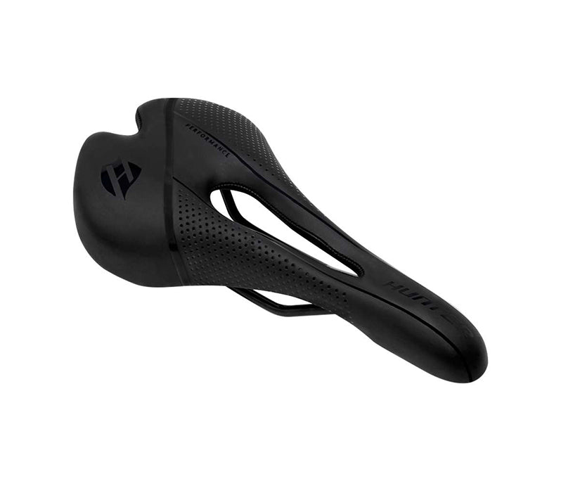 ASIENTO MTB/RUTA HUNTER PROSTçTICO CUBIERTA EN NEGRO CON GRIS RIEL EN ACERO NRGRO 320G