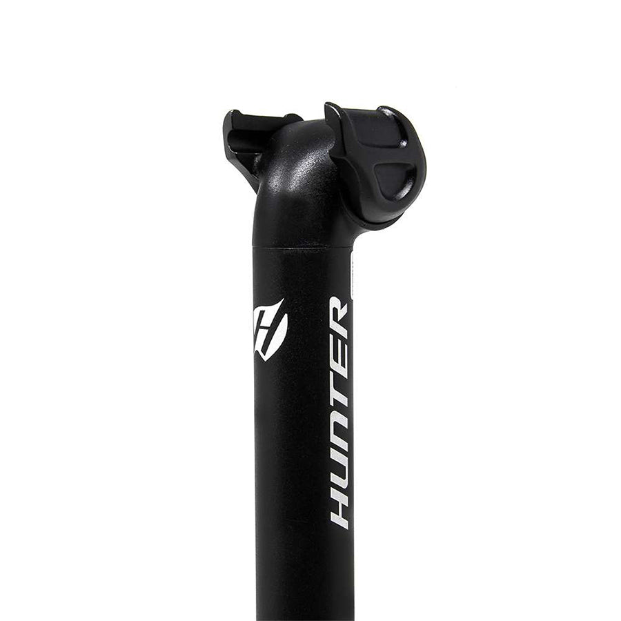 POSTE DE ASIENTO ALUMINIO MTB/RUTA O 31.6MM X 400MM DE LARGO INCLUYE BROCHE REVERSIBLE, NEGRO