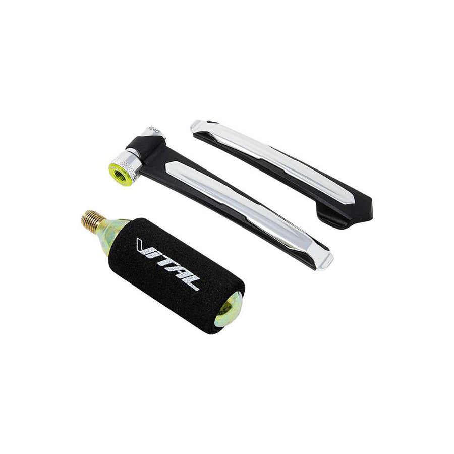 ADAPTADOR DE INFLADO 2 EN 1 ESPATULA Y CARTUCHO DE CO2 MARCA VITAL