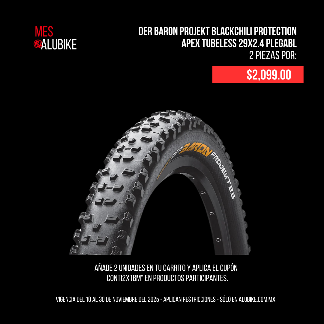 LLANTA CONTINENTAL DER BARON PROJEKT BLACKCHILI PROTECTION APEX TUBELESS 29x2.4