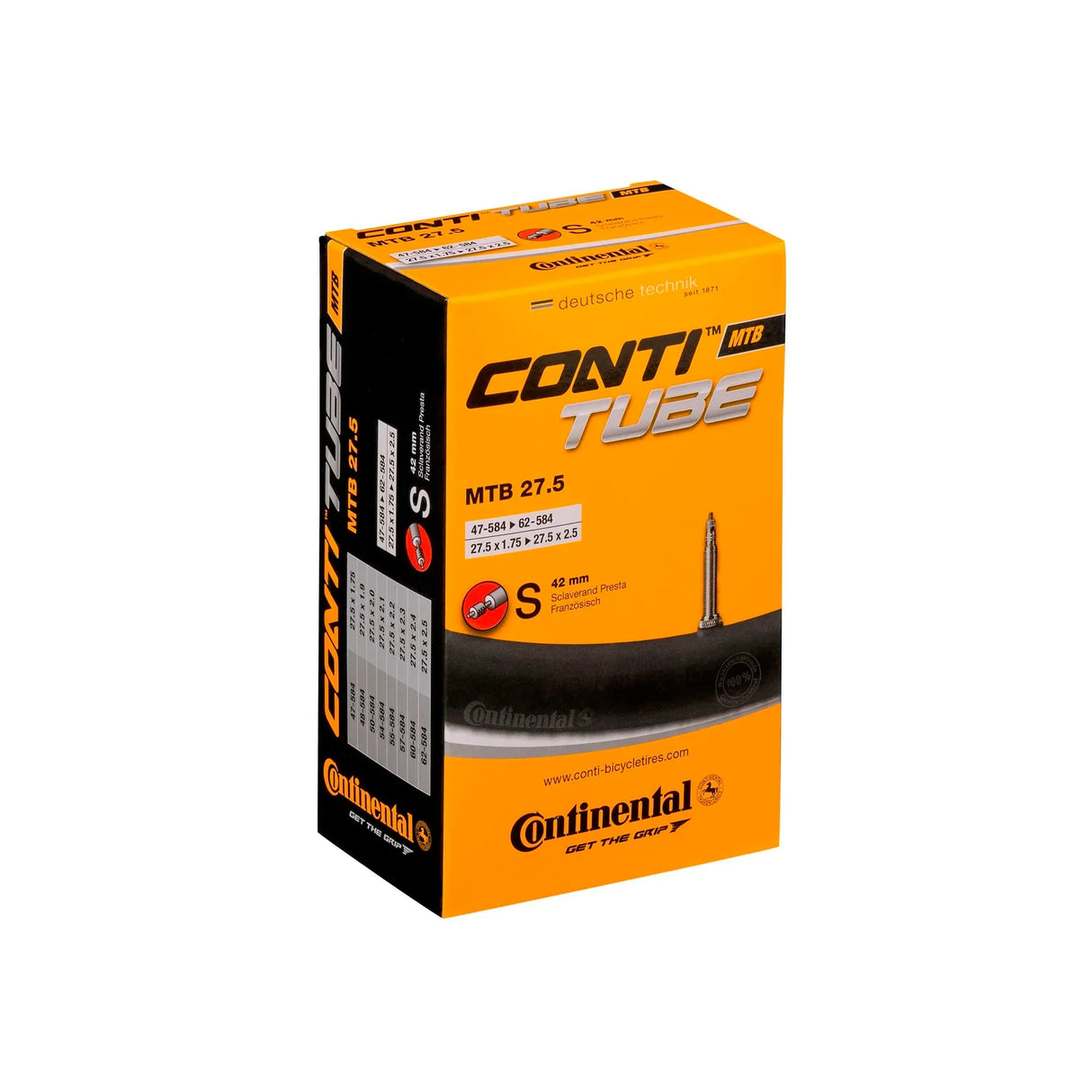 CÁMARA CONTINENTAL 27.5x1.75-2.4 V/F 42MM