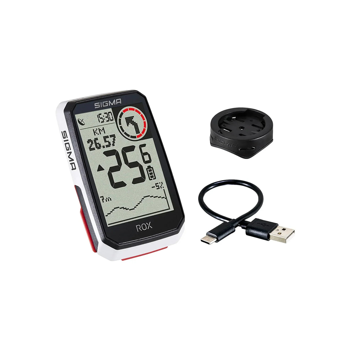 CICLOCOMPUTADORA SIGMA ROX 4.0 BLANCA HR SET