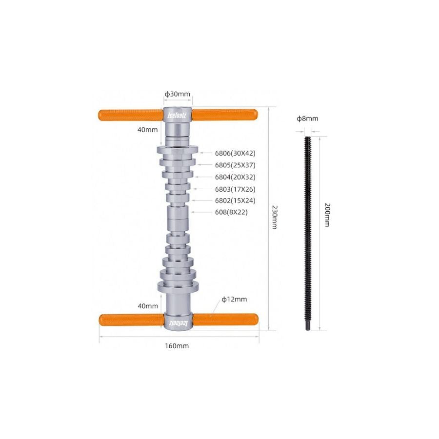 KIT P/REPARACION ROSCAS DE PEDAL