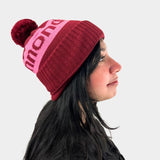 GORRO CON POMPON UNITALLA GUINDA