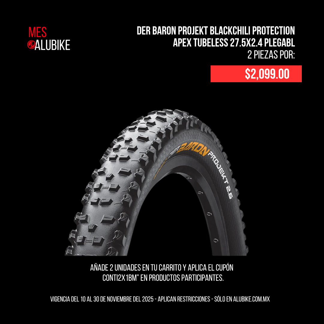 LLANTA CONTINENTAL DER BARON PROJEKT BLACKCHILI PROTECTION APEX TUBELESS 27x2.4