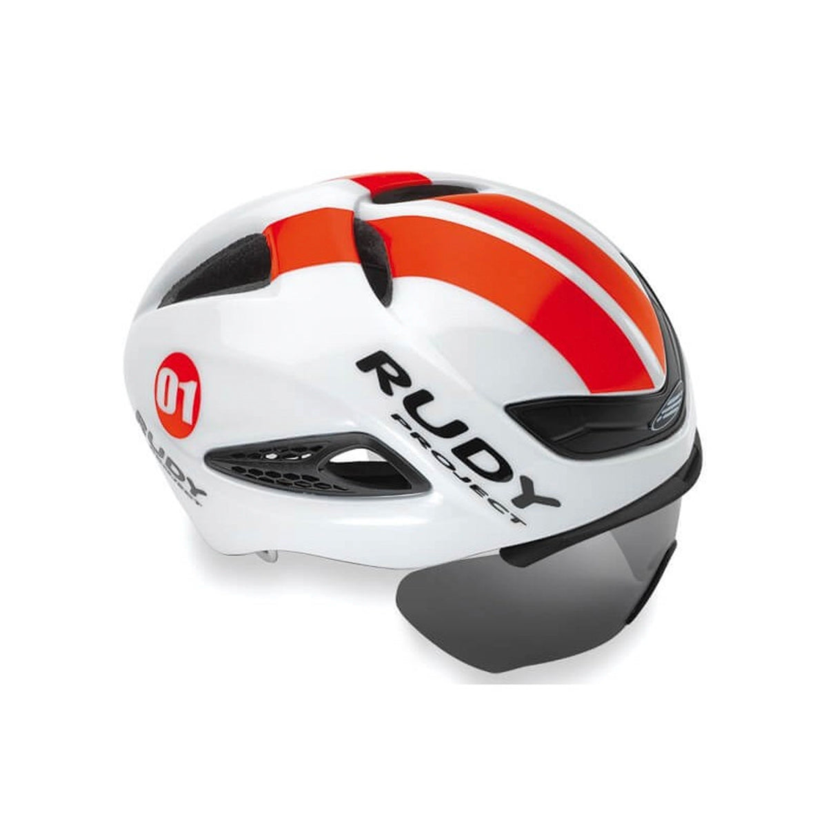 CASCO RUDY PROJECT BOOST 01 COLOR BLANCO/ROJO CON MICA