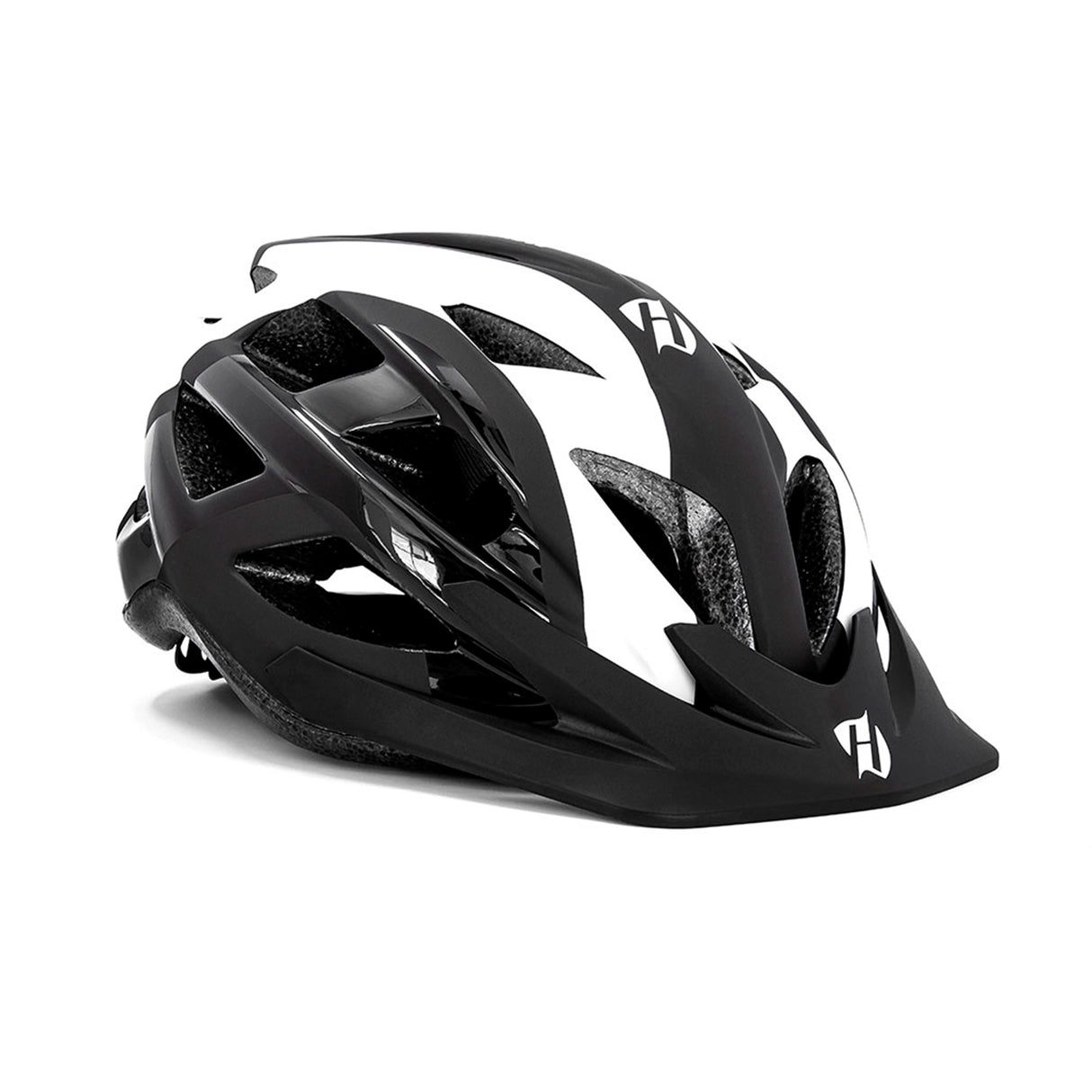 CASCO CON AJUSTADOR NEGRO/BLANCO HUNTER