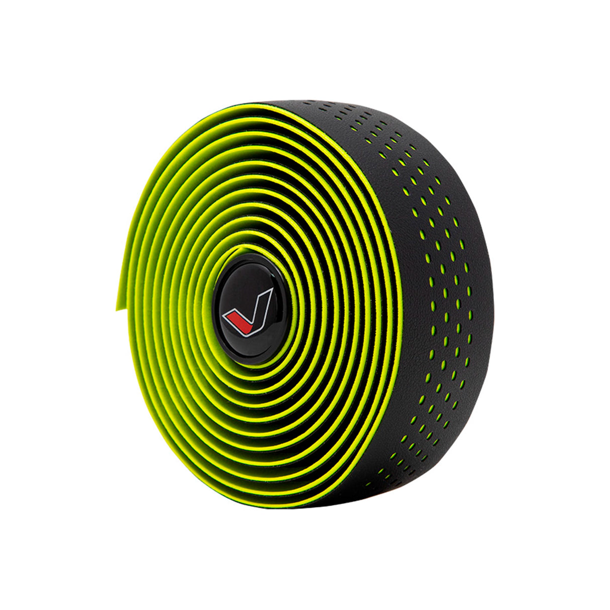 CINTA PARA MANUBRIO DE BICICLETA 200X3CM MICROFIBRA CON HOYOS NEGRO/VERDE FL