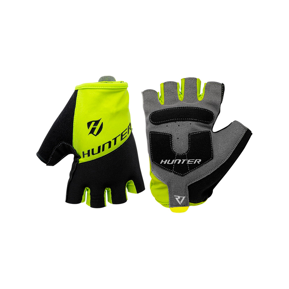 GUANTES CORTOS PARA RUTA NEGRO/VERDE HUNTER