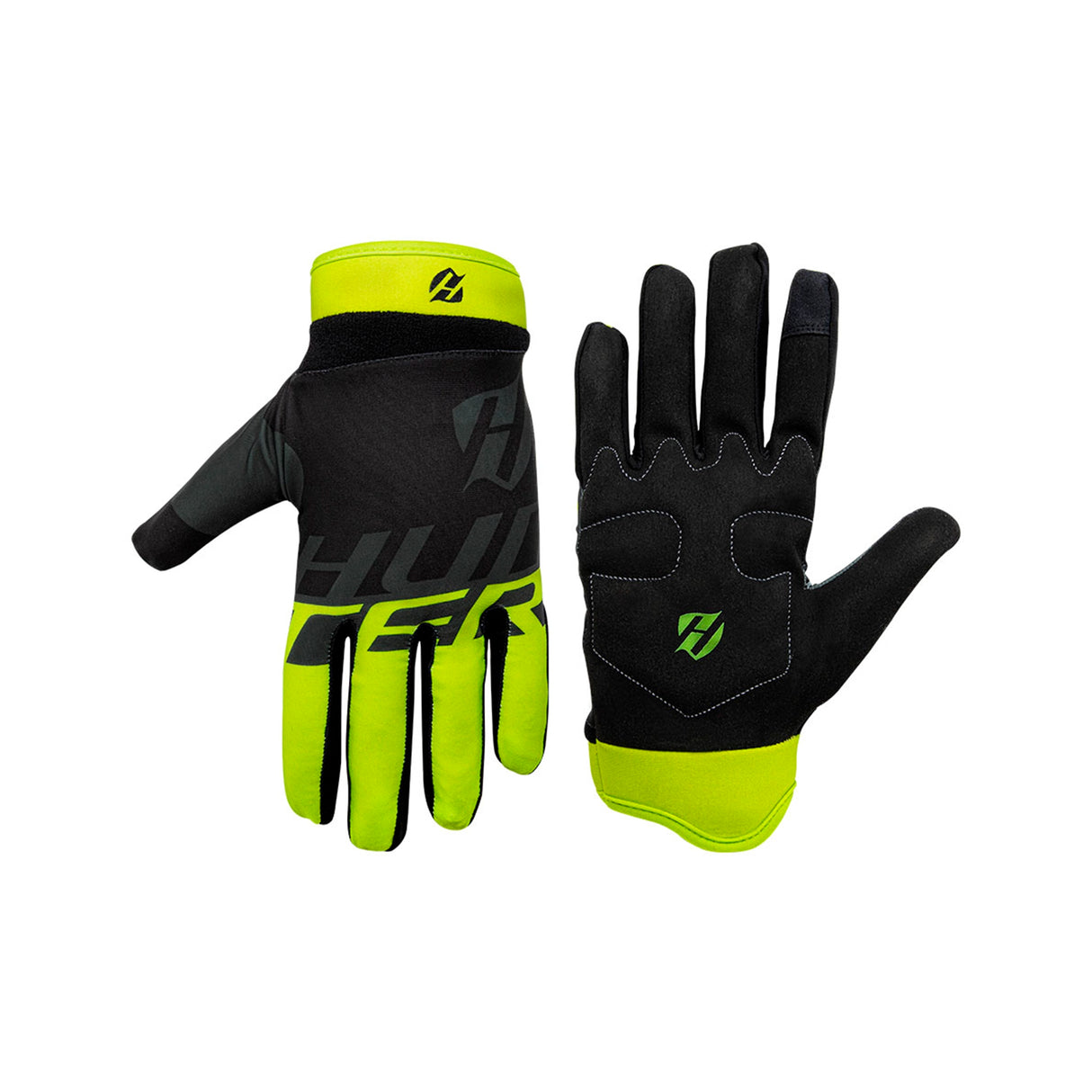 GUANTES COMPLETO PARA MTB NEGRO/VERDE HUNTER