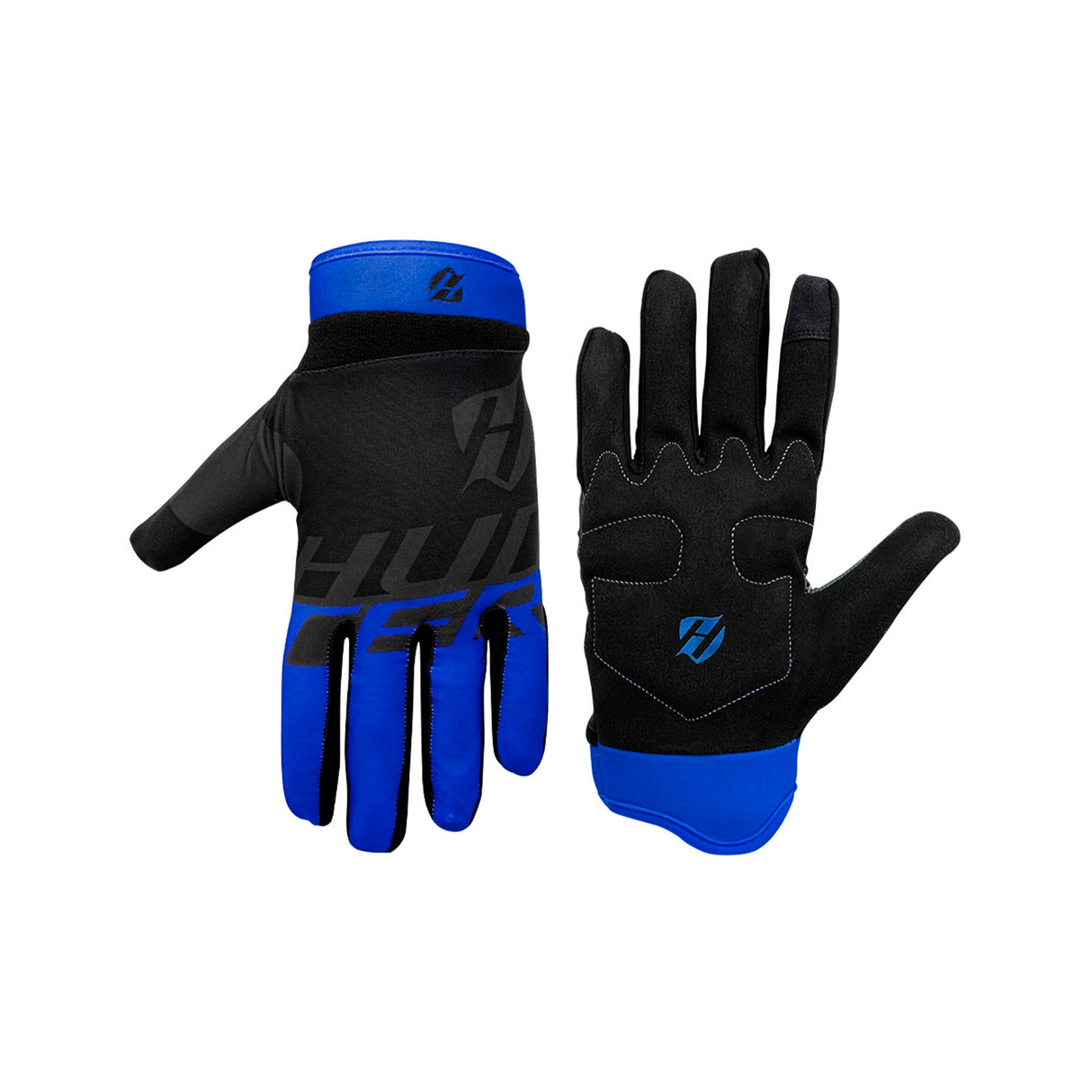 GUANTES COMPLETO MTB NEGRO/AZUL HUNTER