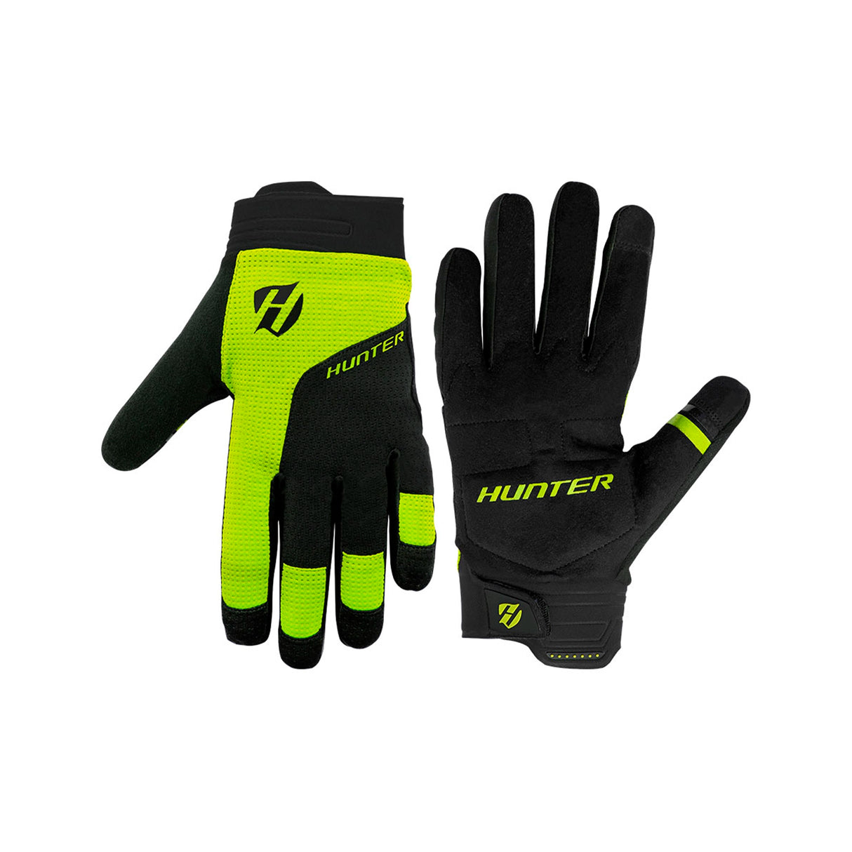 GUANTES COMPLETO MTB NEGRO/VERDE HUNTER MOD.XC