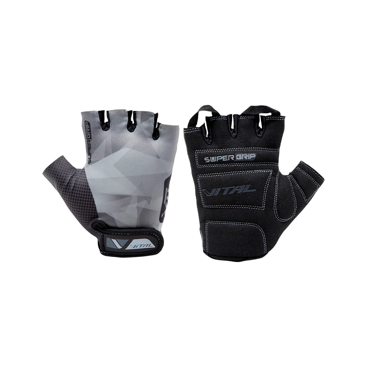 GUANTE SUPER GRIP CORTO TALLA CH NEGRO/GRIS