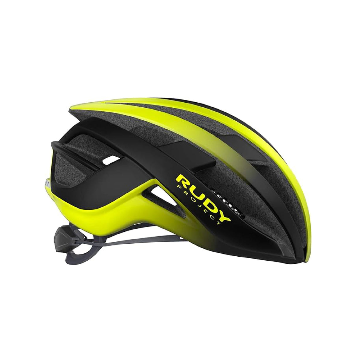 CASCO RUDY PROJECT VENGER RUTA COLOR AMARILLO FLUO/NEGRO MATE