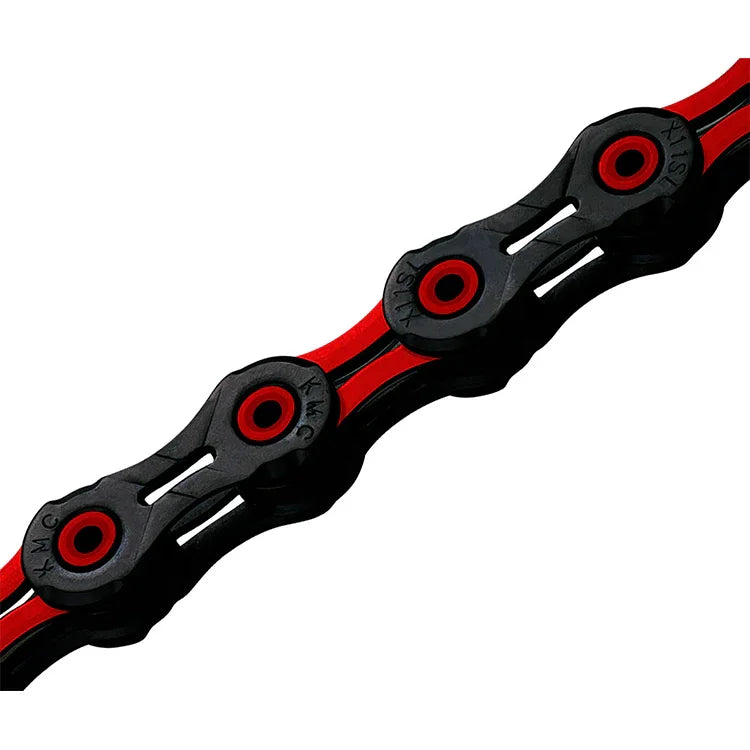 Gurpil Cadena Bicicleta Cat. X11 DLC BLK/Red 118L - Superligera Con Tratamiento De Polvo De Diamante (Negro/Rojo)