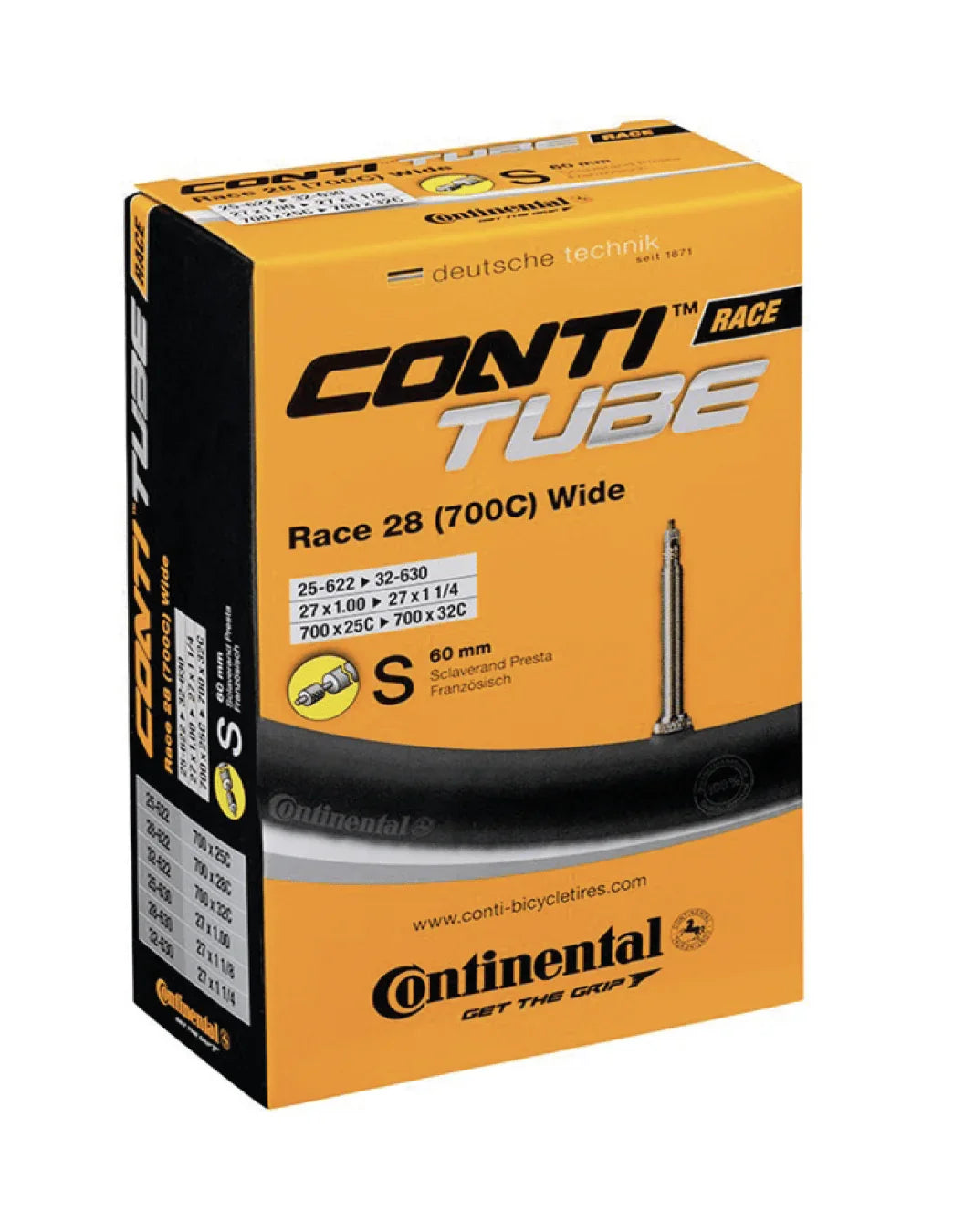Massi Chambre à Air Vélo 700 X 25-35C - Valve Presta 80 Mm - Butyle - Adulte, Unisexe, Noir